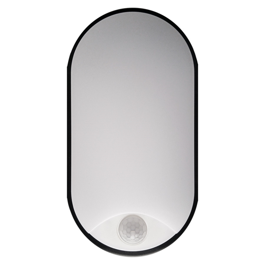LED taklampa för utomhusbruk med sensor LED/14W/230V IP54 svart