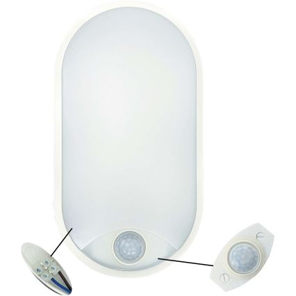 LED taklampa för utomhusbruk med sensor LED/14W/230V IP54 vit
