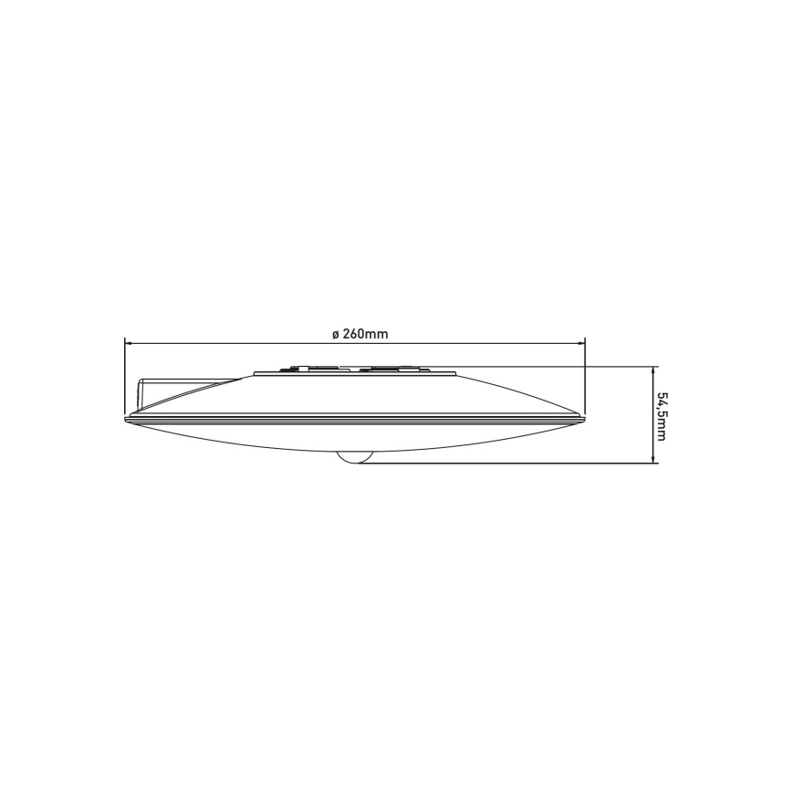 LED taklampa för utomhusbruk med sensor VISTA LED/15W/230V Ø 26 cm IP54 vit