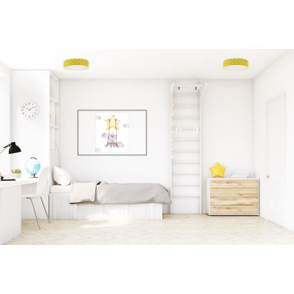LED taklampa GALAXY KIDS LED/24W/230V Prickar gul/vit