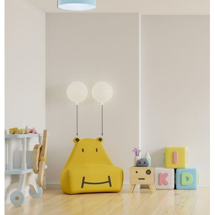 LED taklampa GALAXY KIDS LED/24W/230V Prickar turkos/vit