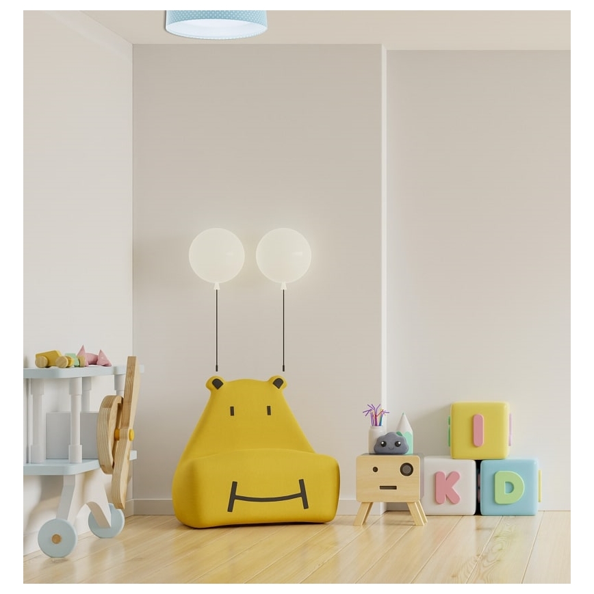 LED taklampa GALAXY KIDS LED/24W/230V Prickar turkos/vit