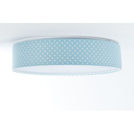 LED taklampa GALAXY KIDS LED/24W/230V Prickar turkos/vit