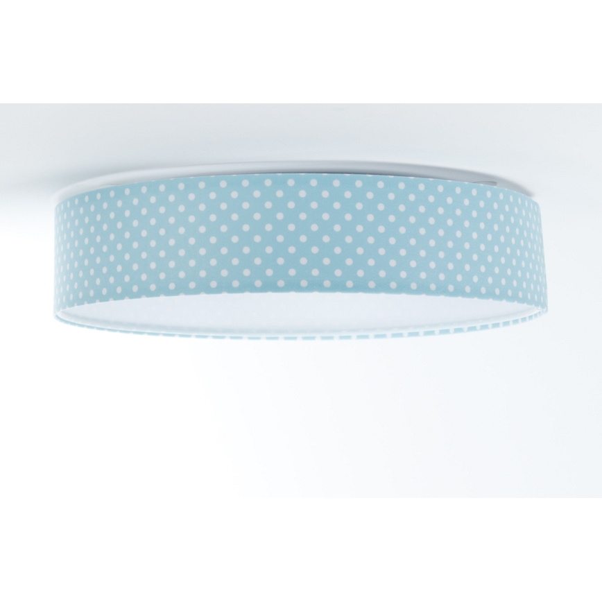 LED taklampa GALAXY KIDS LED/24W/230V Prickar turkos/vit