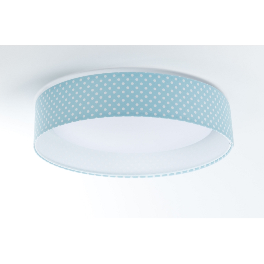 LED taklampa GALAXY KIDS LED/24W/230V Prickar turkos/vit