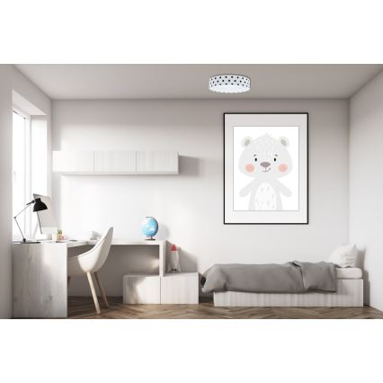 LED taklampa GALAXY KIDS LED/24W/230V Prickar vit/svart