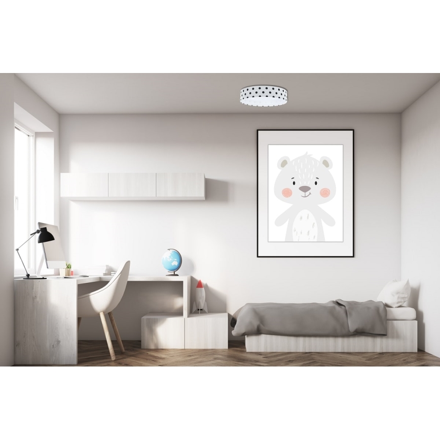 LED taklampa GALAXY KIDS LED/24W/230V Prickar vit/svart