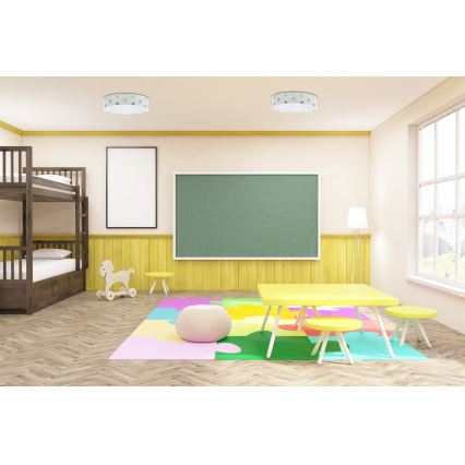 LED taklampa GALAXY KIDS LED/24W/230V stjärnor färgrik
