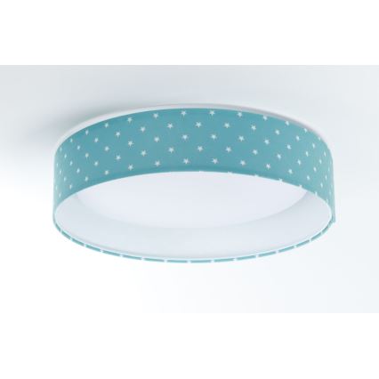 LED taklampa GALAXY KIDS LED/24W/230V stjärnor turkos/vit