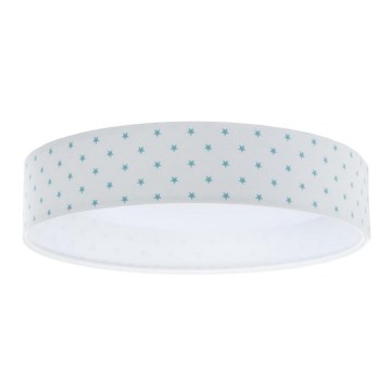 LED taklampa GALAXY KIDS LED/24W/230V stjärnor vit/turkos