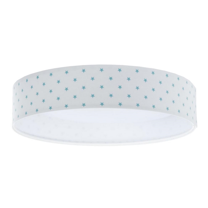 LED taklampa GALAXY KIDS LED/24W/230V stjärnor vit/turkos