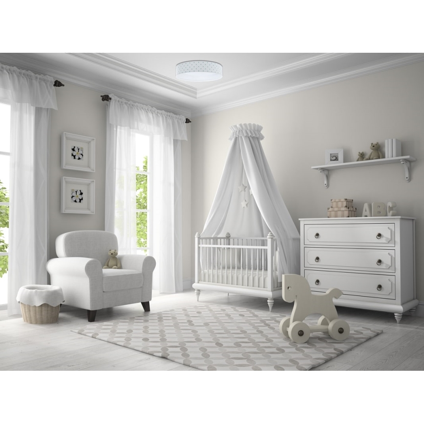 LED taklampa GALAXY KIDS LED/24W/230V stjärnor vit/turkos