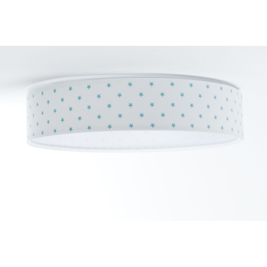 LED taklampa GALAXY KIDS LED/24W/230V stjärnor vit/turkos