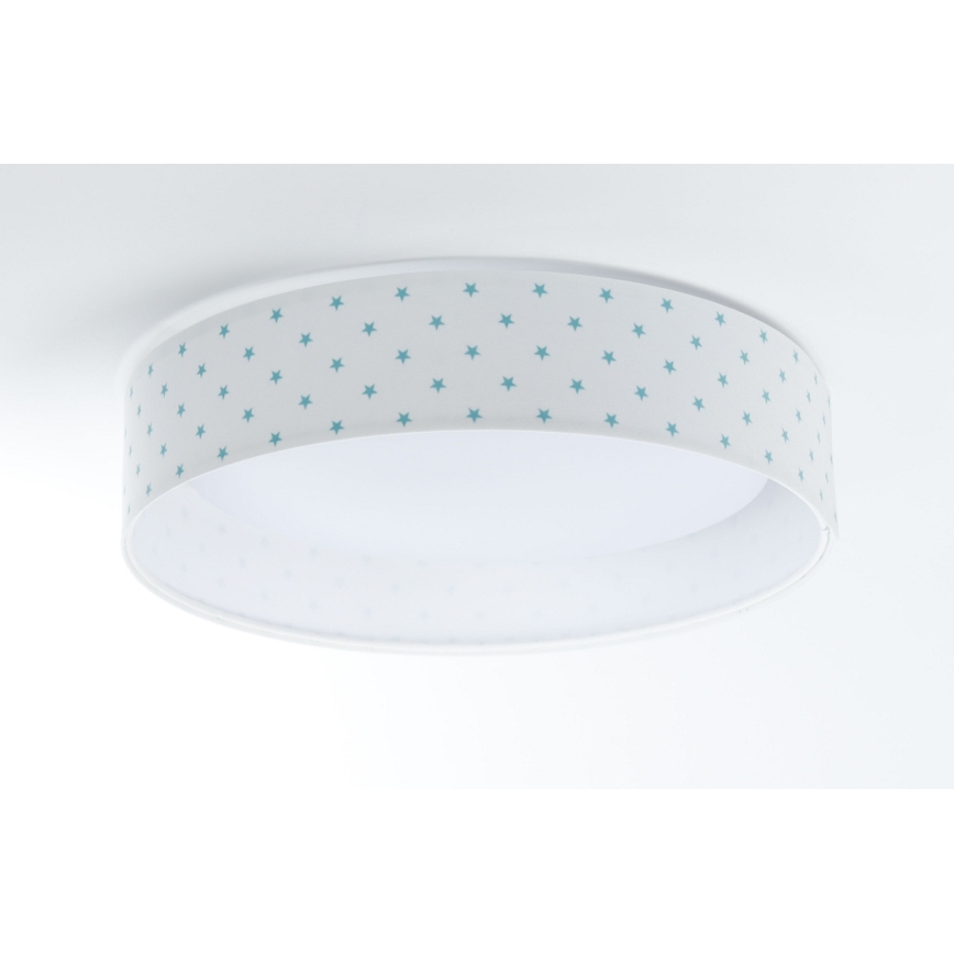 LED taklampa GALAXY KIDS LED/24W/230V stjärnor vit/turkos