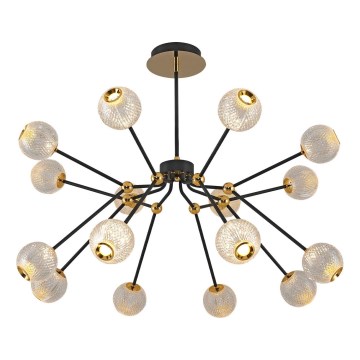 LED taklampa GELA 16xLED/5W/230V 3000K svart/guld