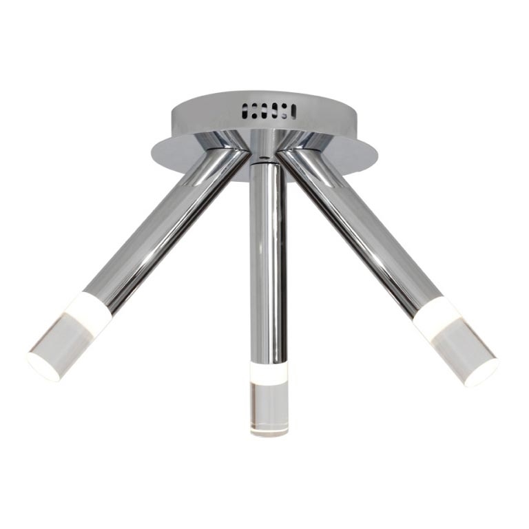 LED taklampa ICE 3xLED/5W/230V skinande krom