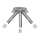 LED taklampa ICE 3xLED/5W/230V skinande krom