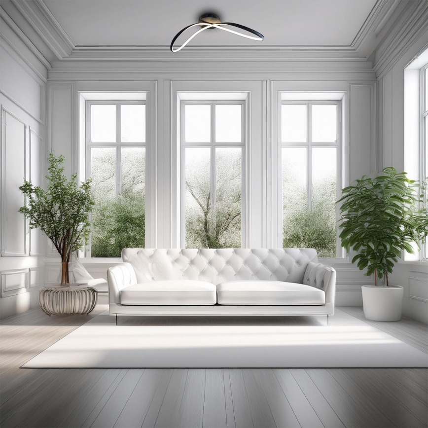 LED taklampa INFINITY LED/21W/230V svart
