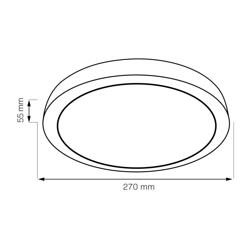 LED taklampa JANUSZ LED/12W/230V diameter 27 cm IP44 ek