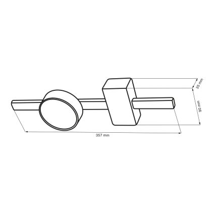 LED taklampa JOY 1xGX53/6W/230V svart