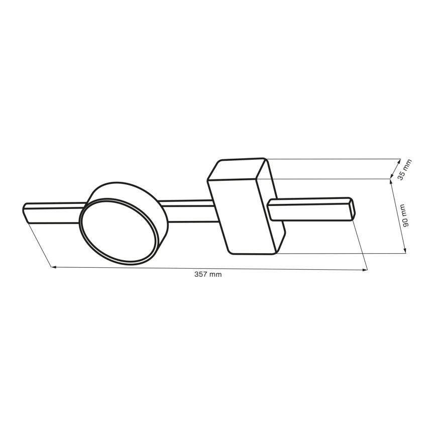 LED taklampa JOY 1xGX53/6W/230V svart
