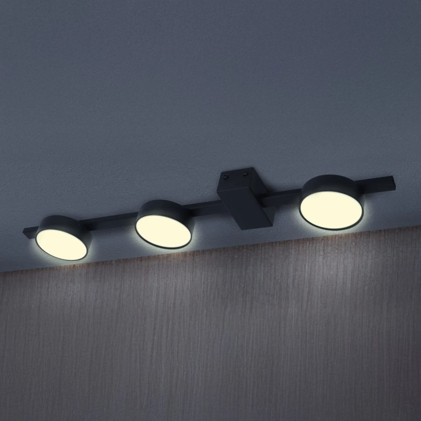LED taklampa JOY 3xGX53/6W/230V svart