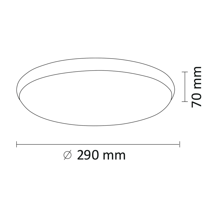 LED taklampa KERN LED/15W/230V diameter  29 cm