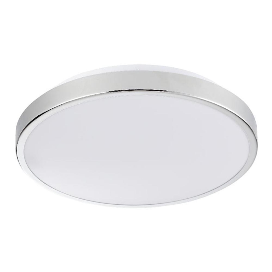LED taklampa KERN LED/15W/230V diameter 30 cm skinande krom