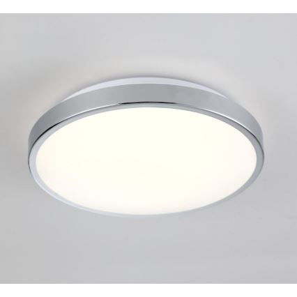 LED taklampa KERN LED/15W/230V diameter 30 cm skinande krom