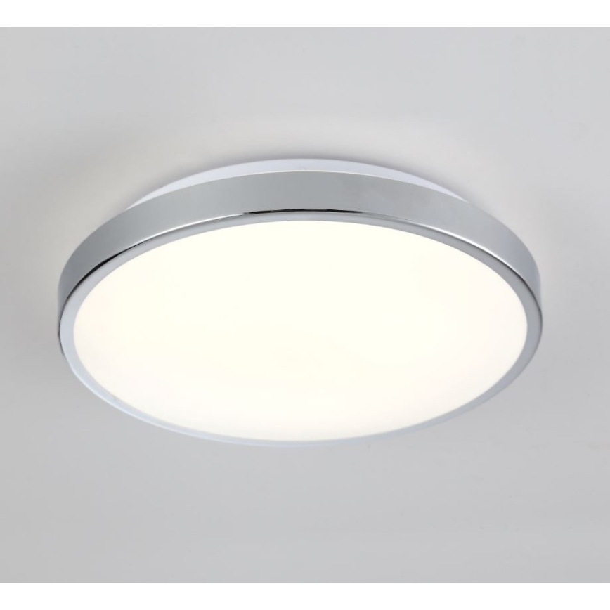 LED taklampa KERN LED/15W/230V diameter 30 cm skinande krom