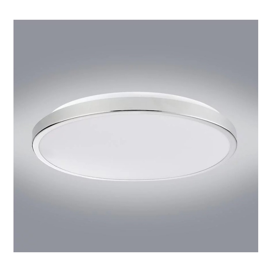 LED taklampa KERN LED/24W/230V diameter 40 cm skinande krom