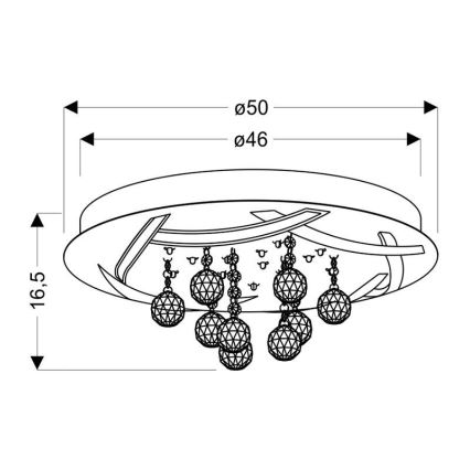LED taklampa KORFU LED/30W/230V