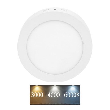 LED taklampa LADA LED/12W/230V 3000/4000/6000K diameter 17 cm vit