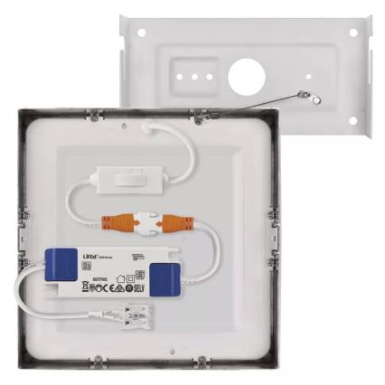LED taklampa NEXXO LED/12,5W/230V 3000/3500/4000K 17x17 cm skinande krom