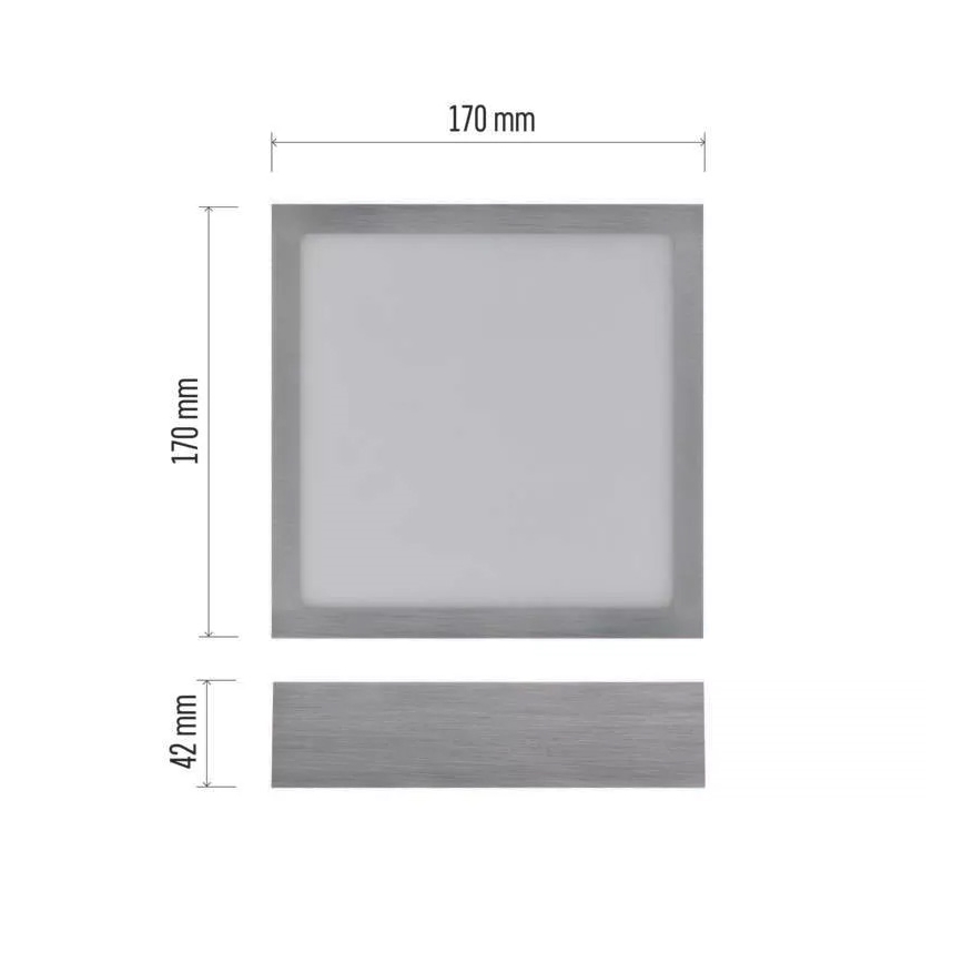 LED taklampa NEXXO LED/12,5W/230V 3000/3500/4000K 17x17 cm skinande krom