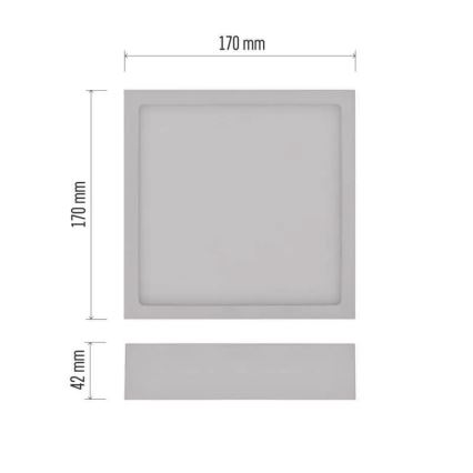 LED Taklampa NEXXO LED/12,5W/230V 3000/3500/4000K 17x17 cm vit