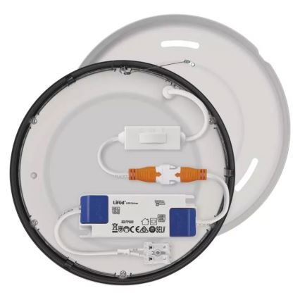 LED Taklampa NEXXO LED/12,5W/230V 3000/3500/4000K d. 17 cm svart