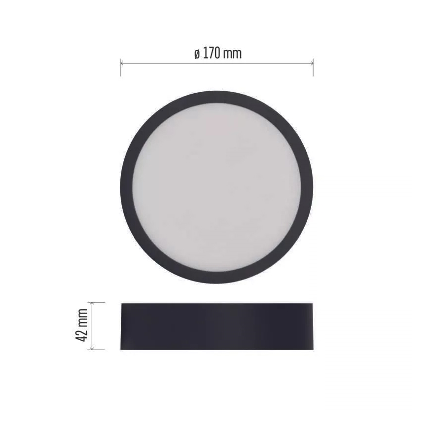 LED Taklampa NEXXO LED/12,5W/230V 3000/3500/4000K d. 17 cm svart