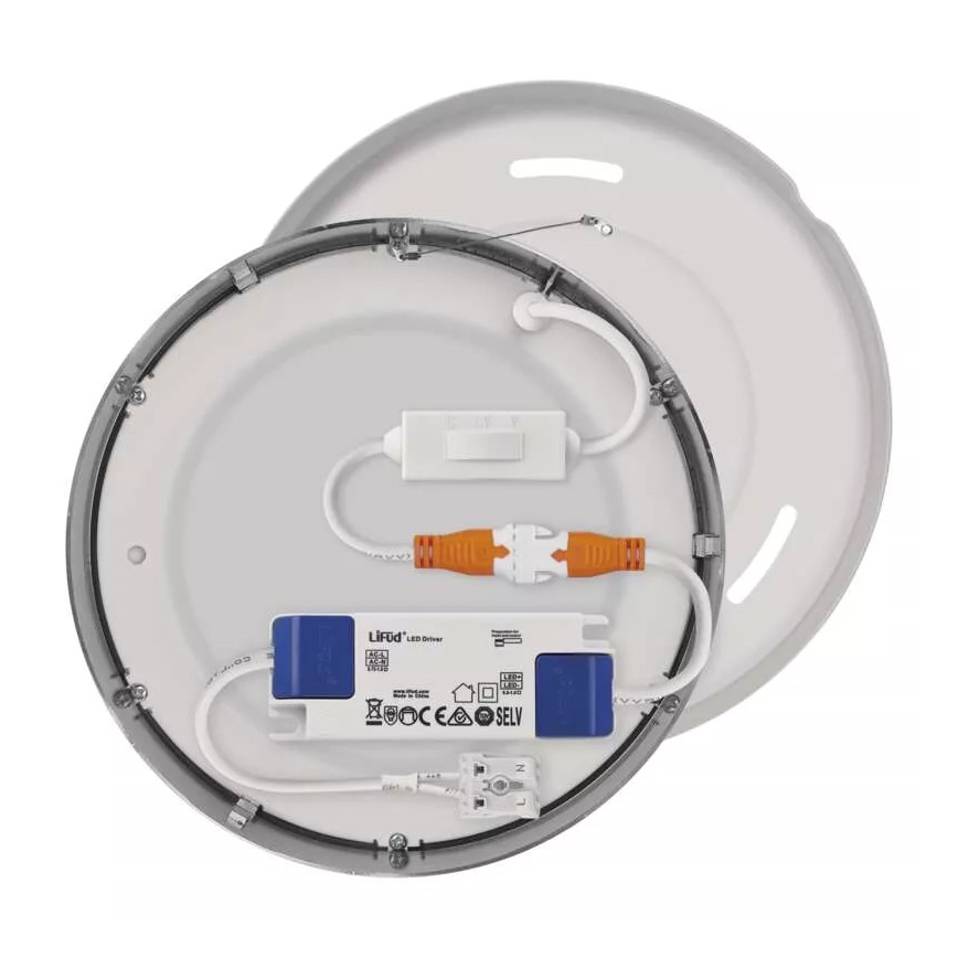 LED taklampa NEXXO LED/12,5W/230V 3000/3500/4000K diameter 17 cm matt krom