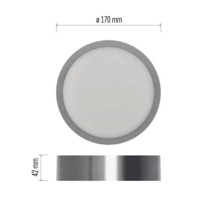 LED taklampa NEXXO LED/12,5W/230V 3000/3500/4000K diameter 17 cm matt krom