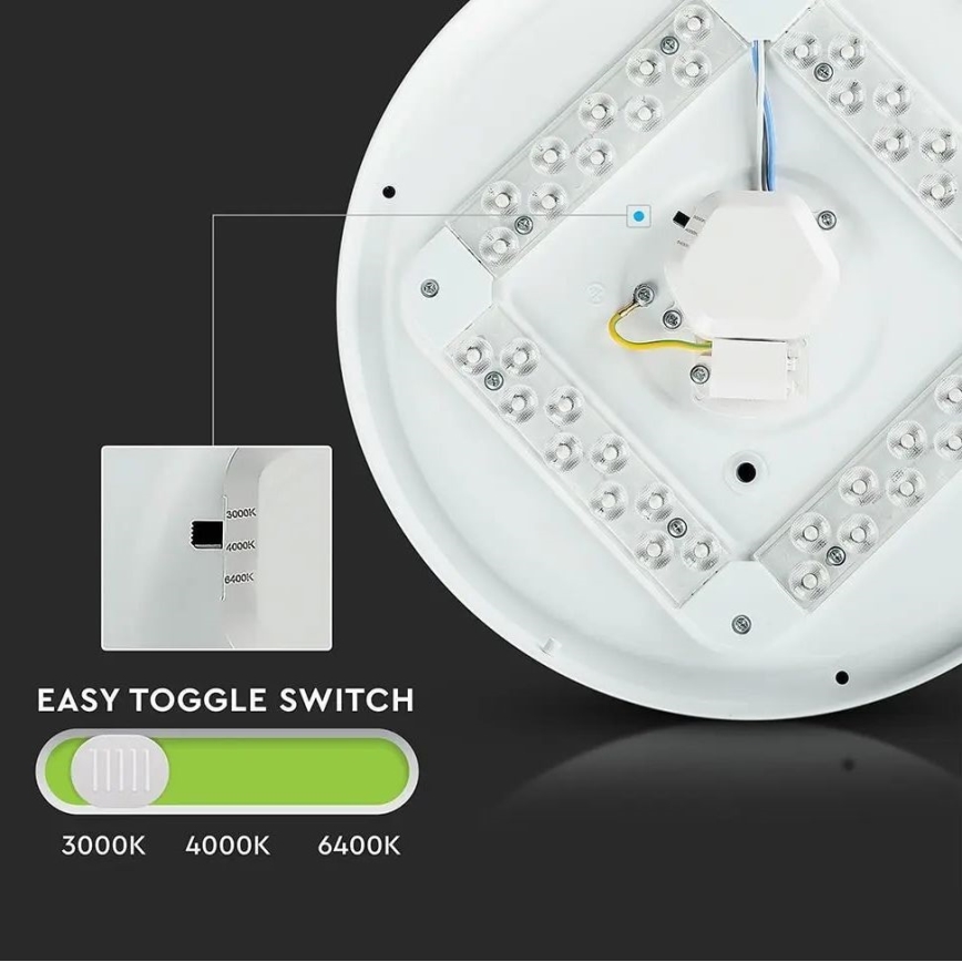 LED Taklampa LED/12W/230V 26cm 3000K/4000K/6400K