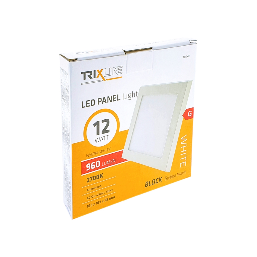 LED taklampa LED/12W/230V 2700K 16,3x16,3 cm vit