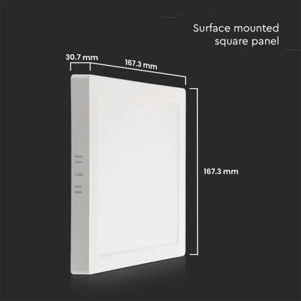 LED taklampa LED/12W/230V 3000K 16,7x16,7 cm vit