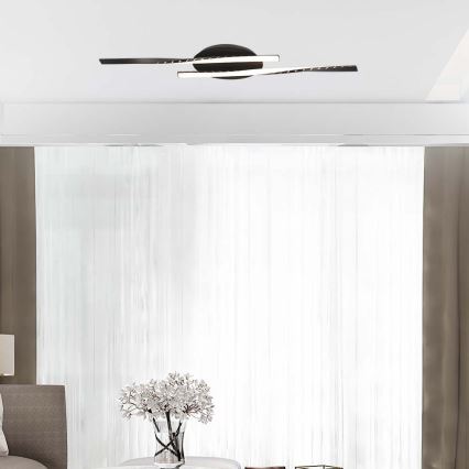 LED taklampa LED/12W/230V 3000K 94,5 cm svart