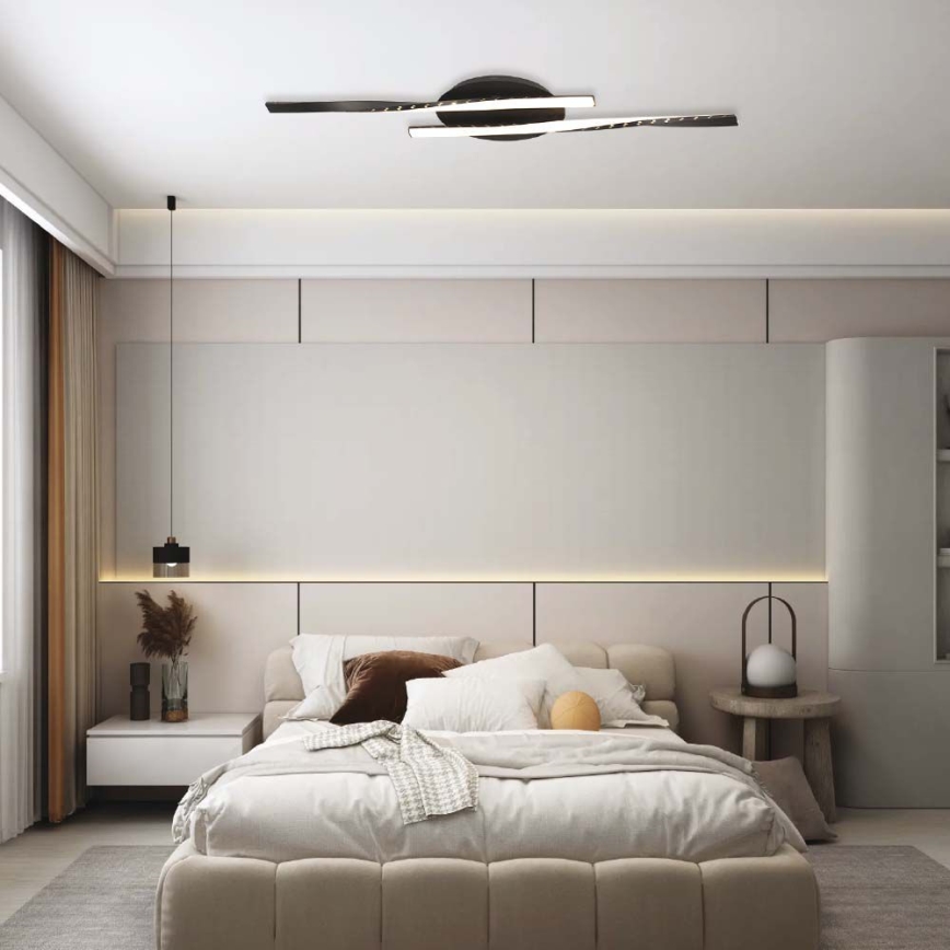 LED taklampa LED/12W/230V 3000K 94,5 cm svart