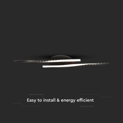 LED taklampa LED/12W/230V 3000K 94,5 cm svart