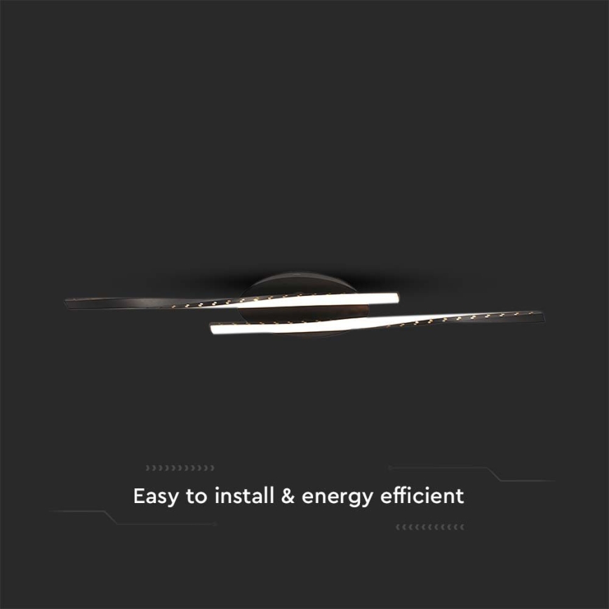 LED taklampa LED/12W/230V 3000K 94,5 cm svart
