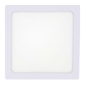LED taklampa LED/12W/230V 4200K 16,3x16,3 cm vit