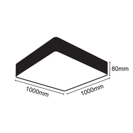 LED taklampa LED/170W/230V 4000K 100x100 cm