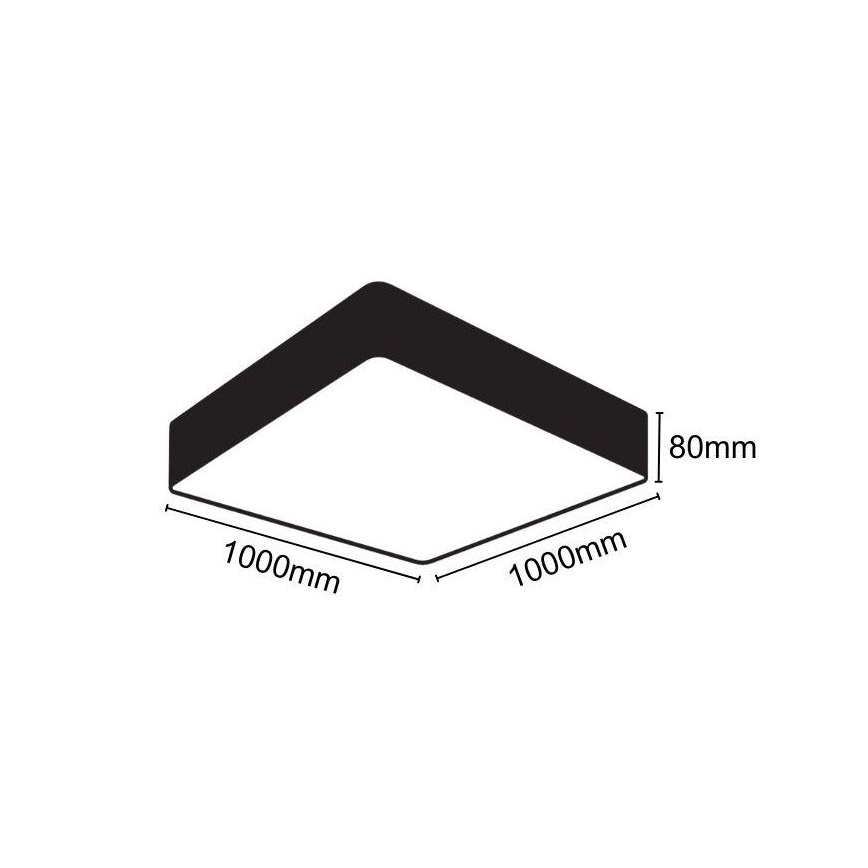 LED taklampa LED/170W/230V 4000K 100x100 cm